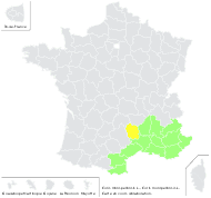 Coris monspeliensis L. - carte de répartition