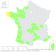 Cytisus striatus (Hill) Rothm. - carte de répartition
