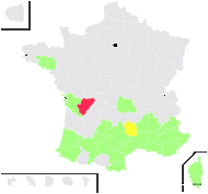 Erigeron viscosus L. - carte de répartition