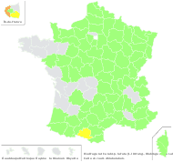 Medicago romanica Prodán - carte de répartition