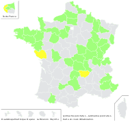 Lysimachia punctata L. - carte de répartition