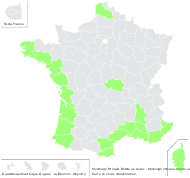 Medicago littoralis Rohde ex Loisel. - carte de répartition