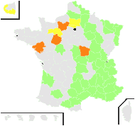 Hemisphace verticillata (L.) Opiz - carte de répartition