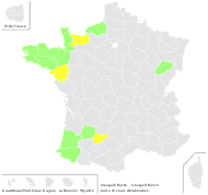 Ulex europaeus subsp. gallii (Planch.) Bonnier - carte de répartition