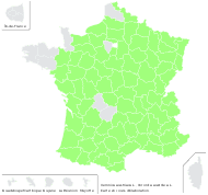 Veronica austriaca L. - carte de répartition