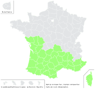 Ophrys scolopax Cav. - carte de répartition