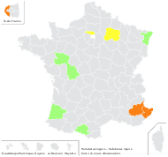 Helleborus niger L. - carte de répartition