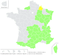 Gentiana lutea L. - carte de répartition