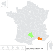 Cytisus nigricans L. - carte de répartition