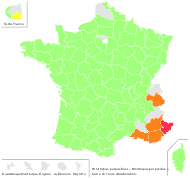 Ornithopus perpusillus L. - carte de répartition