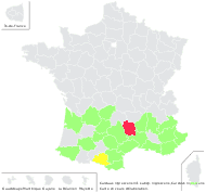 Carduus nigrescens Vill. subsp. nigrescens - carte de répartition