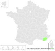 Viola roccabrunensis Espeut - carte de répartition