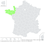 Trifolium occidentale Coombe - carte de répartition