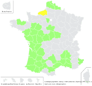 Ludwigia peploides subsp. montevidensis (Spreng.) P.H.Raven - carte de répartition