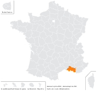 Arenaria picta Sm. - carte de répartition