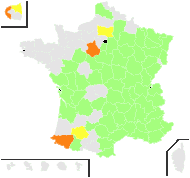 Trifolium rubens L. - carte de répartition