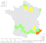 Trigonella foenum-graecum L. - carte de répartition