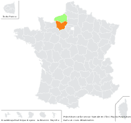 Aspidium hastulatum Ten. - carte de répartition