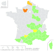 Vicia agerii Bubani - carte de répartition