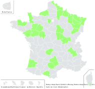 Rubus integribasis P.J.Müll. - carte de répartition