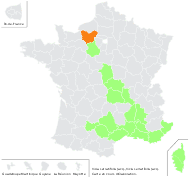 Vicia serratifolia Jacq. - carte de répartition