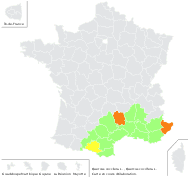 Quercus coccifera L. - carte de répartition