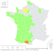 Quercus pyrenaica Willd. - carte de répartition