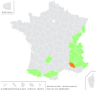 Gentiana acaulis L. - carte de répartition