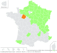 Gentianella germanica (Willd.) Börner - carte de répartition