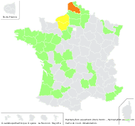 Myriophyllum aquaticum (Vell.) Verdc. - carte de répartition