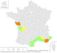 Cynanchum acutum L. - carte de répartition