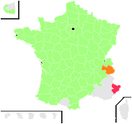 Hypericum pulchrum var. pallidum Rouy & Foucaud - carte de répartition