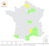 Vincetoxicum nigrum (L.) Moench - carte de répartition