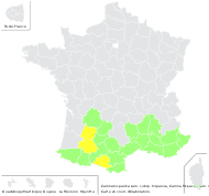 Carlina hispanica Lam. subsp. hispanica - carte de répartition