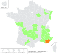 Linum austriacum L. - carte de répartition