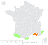 Linum viscosum L. - carte de répartition