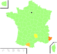 Nymphaea erythrocarpa Hentze - carte de répartition