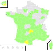 Fraxinus vailhei Aubouy - carte de répartition