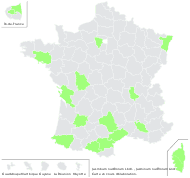 Jasminum angulare Bunge - carte de répartition