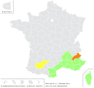 Plantago afra L. - carte de répartition