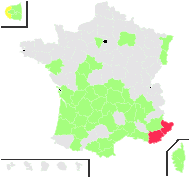 Platanus cretica Dode - carte de répartition