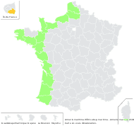 Armeria maritima subsp. juniperifoliata (Bernis) Malag. - carte de répartition