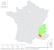 Aposeris foetida (L.) Less. - carte de répartition