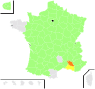 Arctium lappa subsp. majus Arènes - carte de répartition