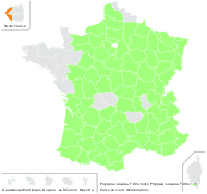 Polygala calcarea F.W.Schultz - carte de répartition