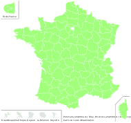 Persicaria amphibia (L.) Gray - carte de répartition