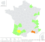 Arnica montana L. var. montana - carte de répartition