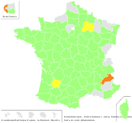Montia fontana L. - carte de répartition
