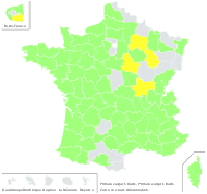 Primula vulgaris Huds. - carte de répartition