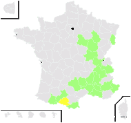 Primula justinii Sennen & Elías - carte de répartition